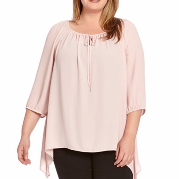 Karen Kane Hankerchef Top Plus 3x New - Picture 1 of 2